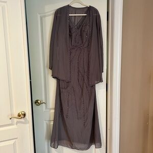 Elegant Gray Evening Gown